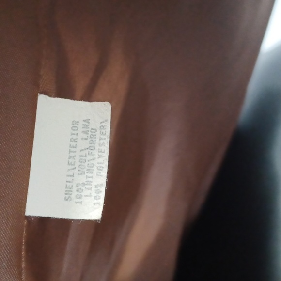 Alanni by Donny Brook Wool Blazer/Jacket, white/brown/black, sz 12, zip - Picture 7 of 9